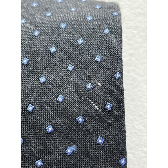 Joseph Abboud Gray, Blue Geometric Pattern Silk/Viscose Tie NWOT - Picture 3 of 7